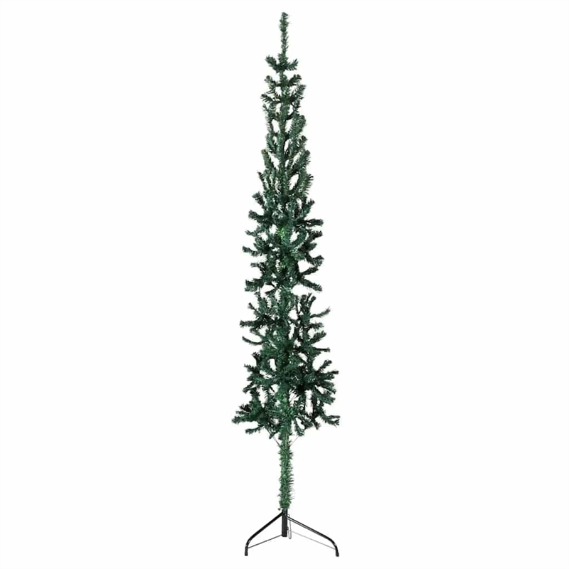Bowery Hill Contemporary Artificial Half Christmas Tree Green PVC 82.7