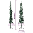 Bowery Hill Contemporary Artificial Half Christmas Tree Green PVC 82.7