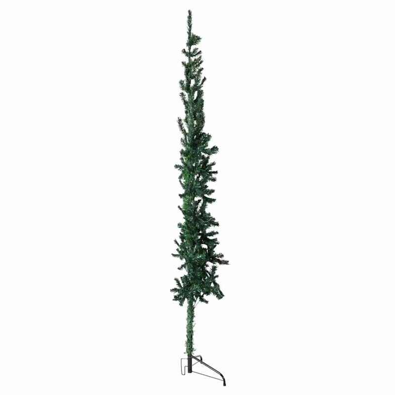 Bowery Hill Contemporary Artificial Half Christmas Tree Green PVC 82.7