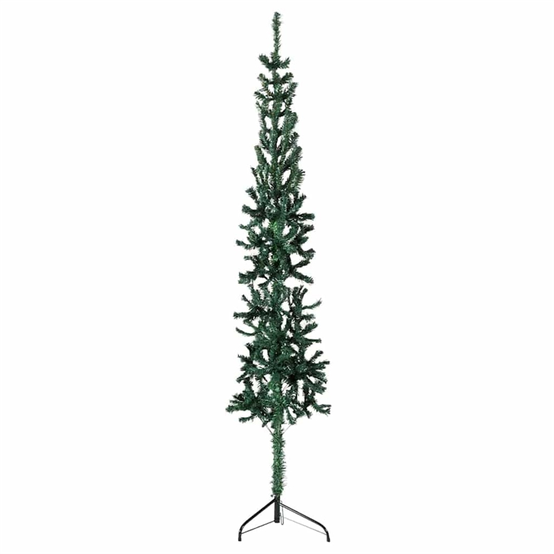 Bowery Hill Contemporary Artificial Half Christmas Tree Green PVC 70.9