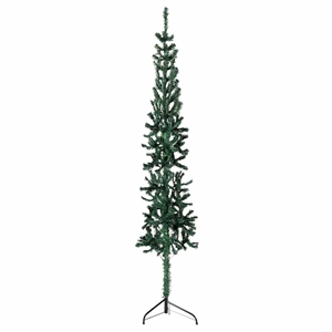 Bowery Hill Contemporary Artificial Half Christmas Tree Green PVC 70.9&quot