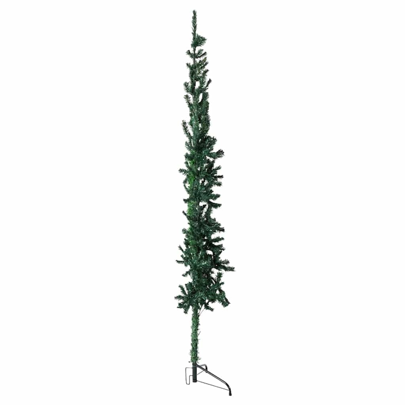 Bowery Hill Contemporary Artificial Half Christmas Tree Green PVC 70.9