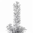 Bowery Hill Artificial Half Christmas Tree Silver PVC Steel Slim 59.1