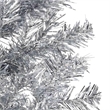 Bowery Hill Artificial Half Christmas Tree Silver PVC Steel Slim 59.1