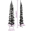 Bowery Hill Artificial Half Christmas Tree Black PVC Steel 82.7