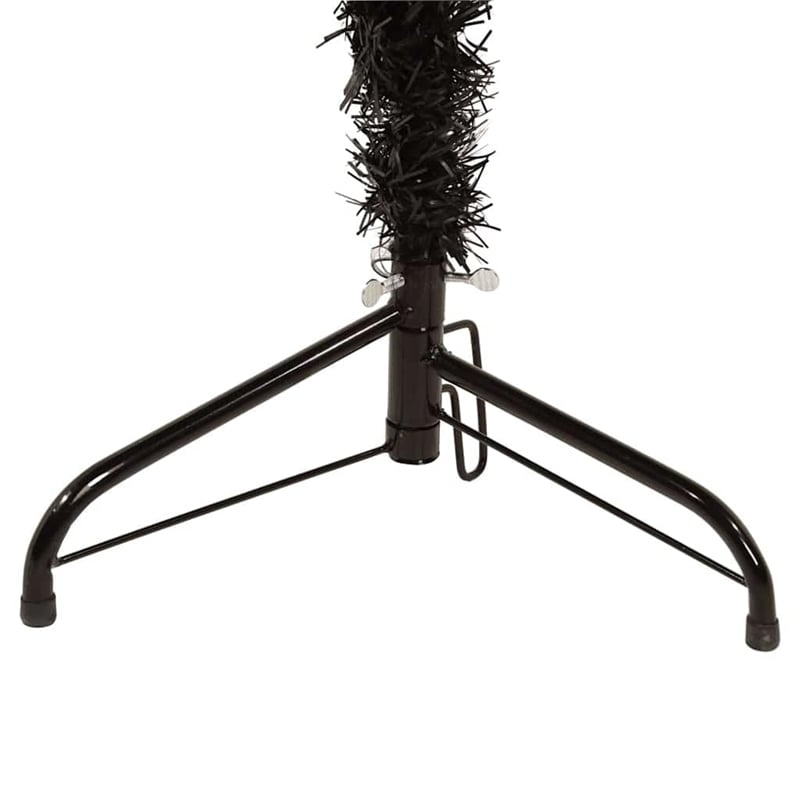 Bowery Hill Artificial Half Christmas Tree Black PVC Steel 82.7