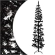 Bowery Hill Artificial Half Christmas Tree Black PVC Steel 82.7