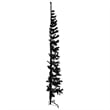 Bowery Hill Artificial Half Christmas Tree Black PVC Steel 82.7