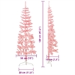 Bowery Hill Slim Fake Half Christmas Tree Pink PVC Slim Decorative Inlays