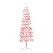 Bowery Hill Slim Fake Half Christmas Tree Pink PVC Slim Decorative Inlays