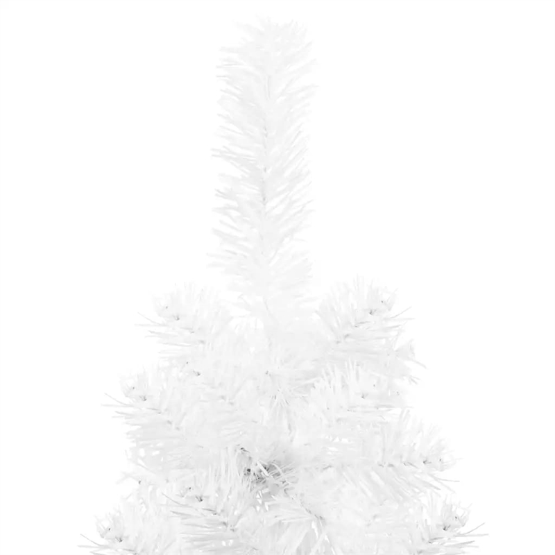 Bowery Hill Artificial Half Christmas Tree White PVC Slim Decorative Inlays