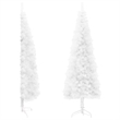 Bowery Hill Artificial Half Christmas Tree White PVC Slim Decorative Inlays