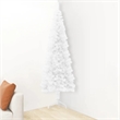 Bowery Hill Artificial Half Christmas Tree White PVC Slim Decorative Inlays