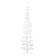 Bowery Hill Artificial Half Christmas Tree White PVC Slim Decorative Inlays