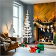 Bowery Hill Artificial Half Christmas Tree White PVC Steel Slim