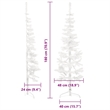 Bowery Hill Artificial Half Christmas Tree White PVC Steel Slim