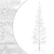Bowery Hill Artificial Half Christmas Tree White PVC Steel Slim
