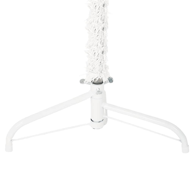 Bowery Hill Artificial Half Christmas Tree White PVC Steel Slim