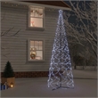 Bowery Hill Christmas Cone Tree Cool white Powder-coated Steel 16 ft