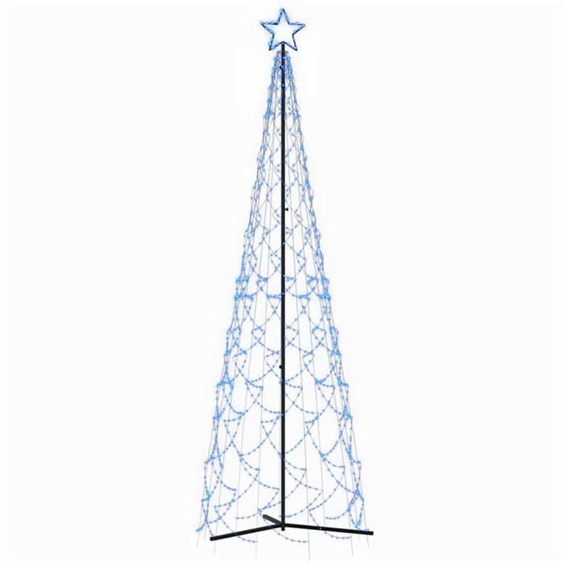 Bowery Hill Christmas Cone Tree Blue Powder-coated Steel copper PVC 3 x 10 ft