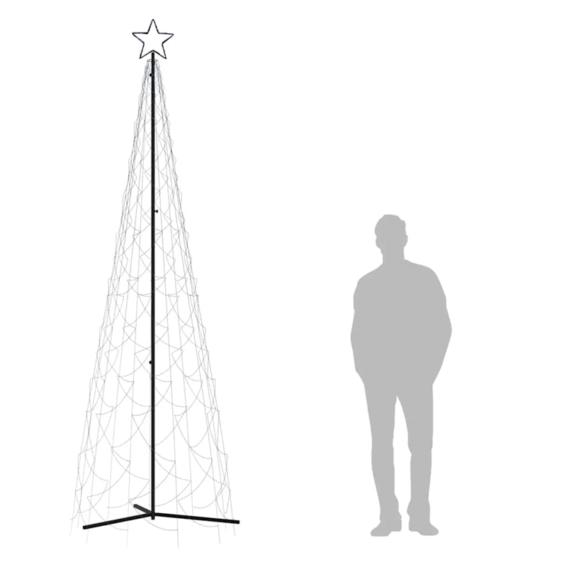 Bowery Hill Christmas Cone Tree Blue Powder-coated Steel copper PVC 3 x 10 ft
