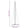 Bowery Hill Christmas Cone Tree Blue Powder-coated Steel copper PVC 3 x 10 ft