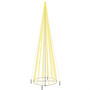 Bowery Hill Christmas Cone Tree Warm White Powder-coated Steel Copper PVC