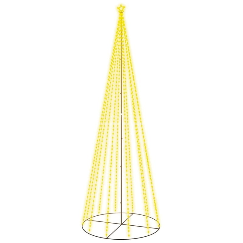 Bowery Hill Christmas Cone Tree Warm white Powder-coated Steel copper PVC