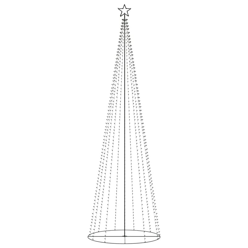 Bowery Hill Christmas Cone Tree Warm white Powder-coated Steel copper PVC