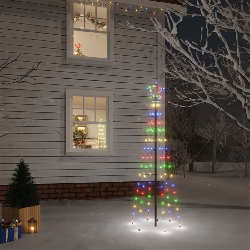 Bowery Hill Christmas Tree With Spike Colorful Powder-coated Steel copper PVC