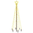 Bowery Hill Christmas Tree With Spike Warm White Powder-coated Steel copper PVC