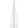 Bowery Hill Christmas Cone Tree Cool White Powder-coated Steel 9.8 Feet