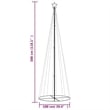 Bowery Hill Christmas Cone Tree Cool White Powder-coated Steel 9.8 Feet