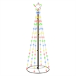 Bowery Hill Christmas Cone Tree Multicolor Powder-coated Steel Copper PVC