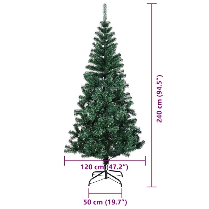 Bowery Hill Artificial Pre-lit Christmas Tree Green 94.5