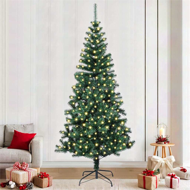 Bowery Hill Artificial Pre-lit Christmas Tree Green 94.5