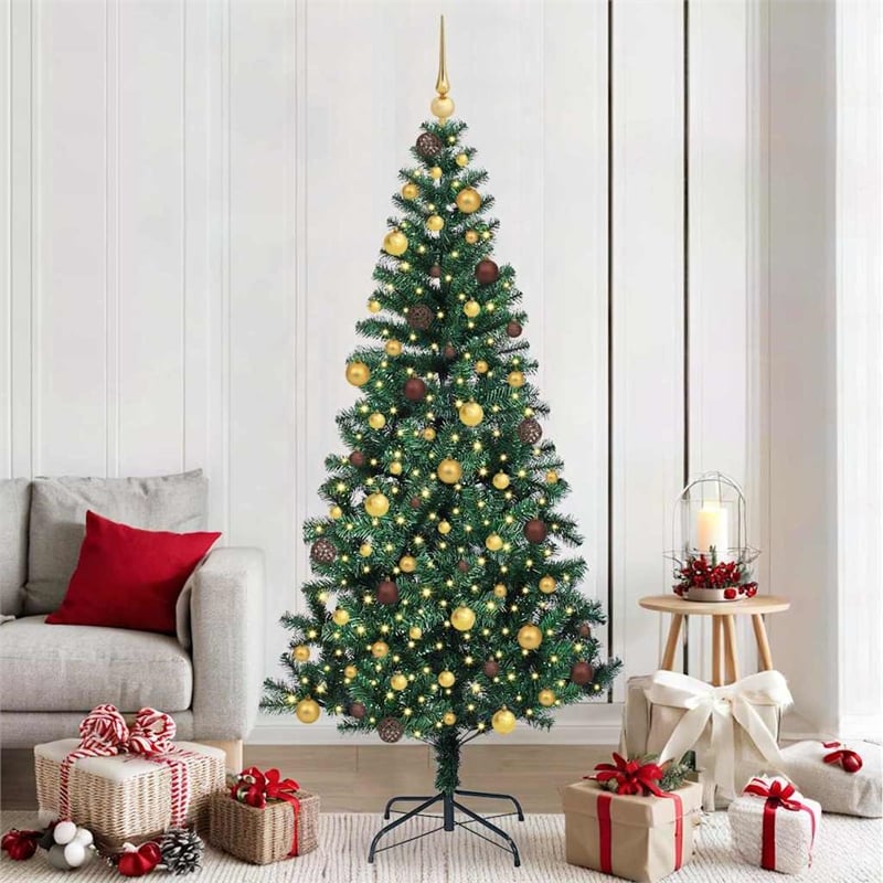 Bowery Hill Artificial Pre-lit Christmas Tree Green 82.7