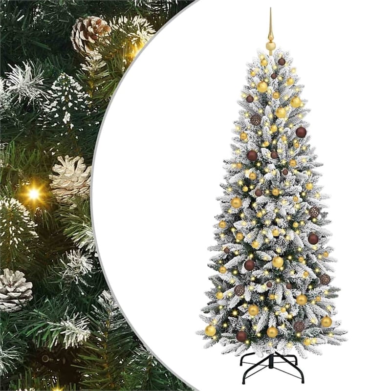 Bowery Hill Artificial Christmas Tree with 300 LEDs White 78 x 78 x 210 cm