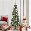 Bowery Hill Artificial Christmas Tree with 300 LEDs Green 76 x 76 x 180 cm