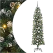 Bowery Hill Artificial Slim Christmas Tree with 300 LEDs Green 82.68