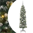 Bowery Hill Artificial Slim Christmas Tree with 300 LEDs Green 70.87 