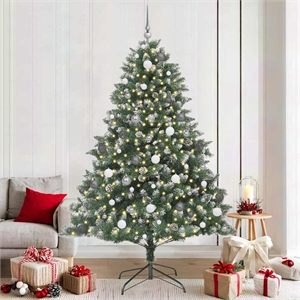 Bowery Hill Artificial Christmas Tree with Stand Green 140 x 140 x 210 cm