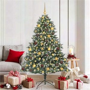 Bowery Hill Artificial Christmas Tree with Stand Green 126 x 126 x 180 cm