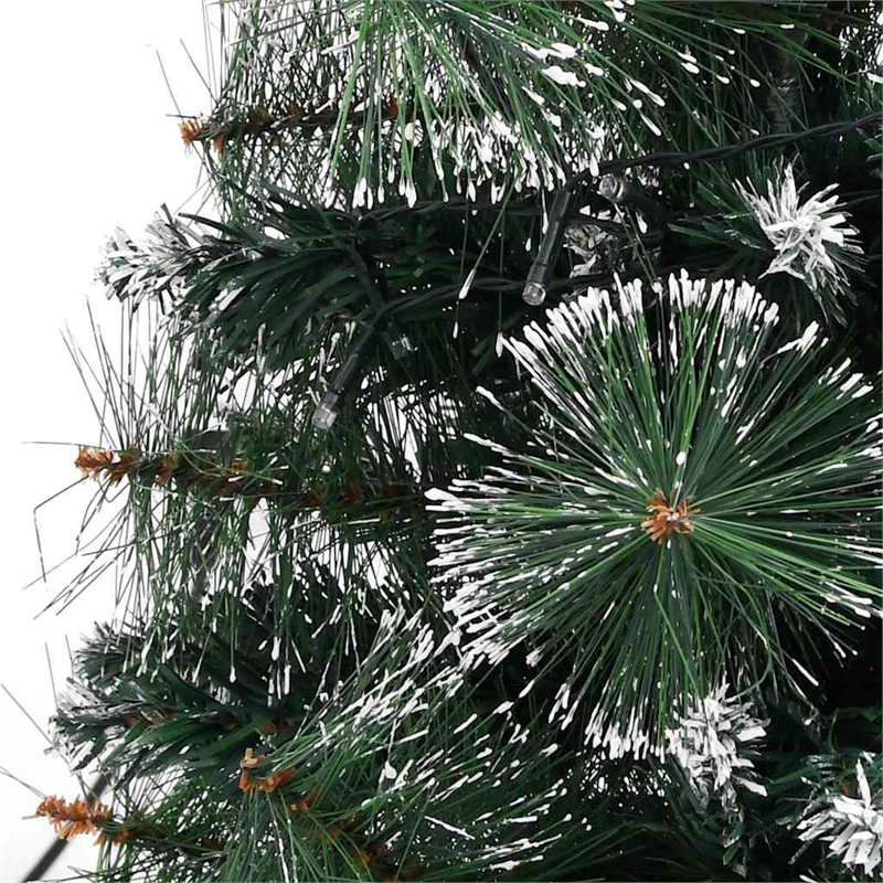 Bowery Hill Artificial Christmas Tree Green with white flocking PVC plastic