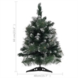Bowery Hill Artificial Christmas Tree Green with white flocking PVC plastic