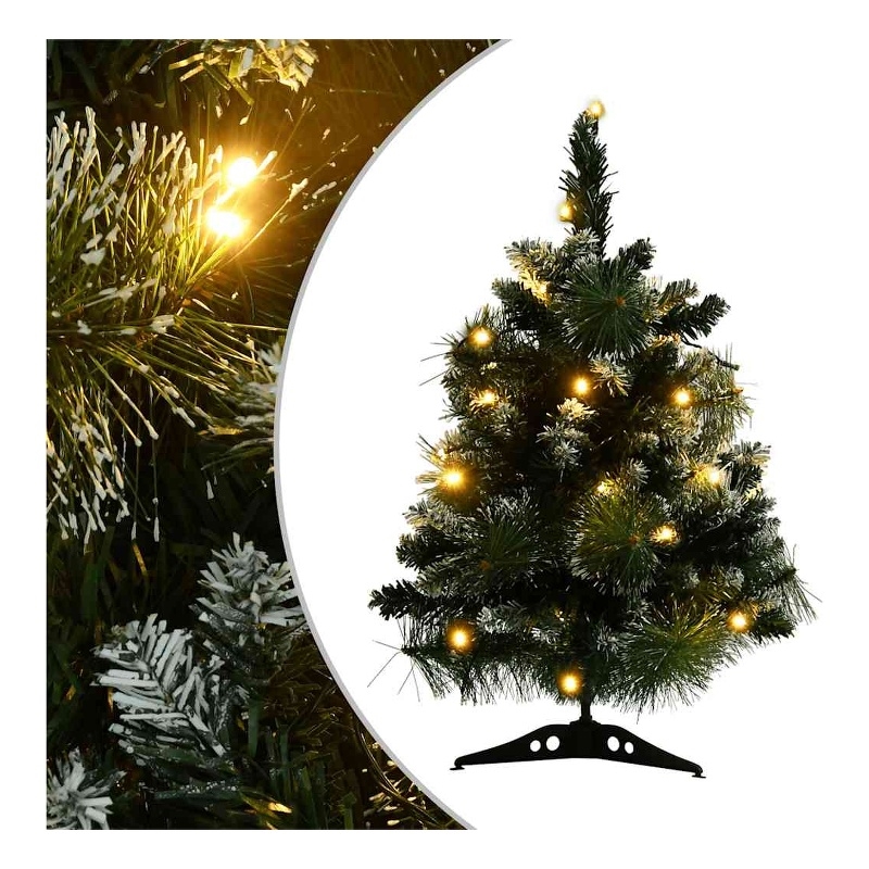 Bowery Hill Artificial Christmas Tree Green with white flocking PVC plastic