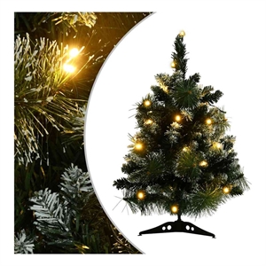 Bowery Hill Artificial Christmas Tree Green with white flocking PVC plastic