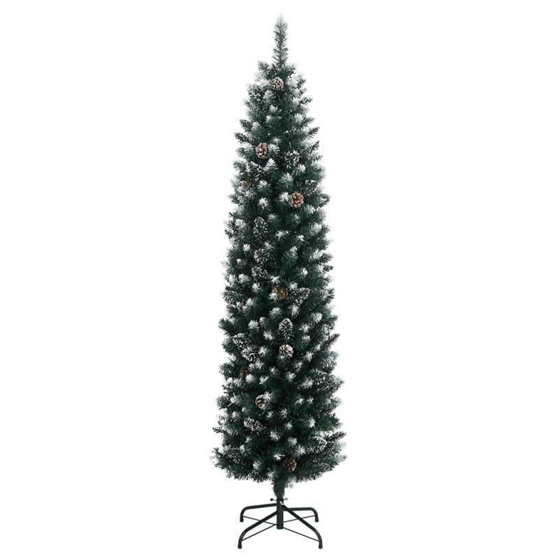 Bowery Hill Artificial Christmas Tree Green and White PVC Steel 82.7 