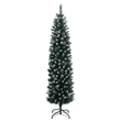 Bowery Hill Artificial Christmas Tree Green and White PVC Steel 82.7 