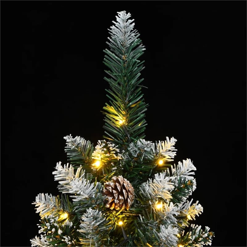 Bowery Hill Artificial Christmas Tree Green and White PVC Steel 82.7 